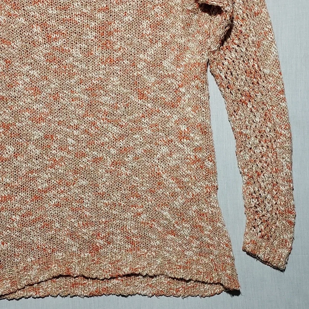 Lafayette 148 cotton/linen blend open knit sweater‎ women's size small